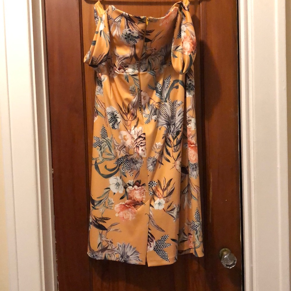 ASOS Curve Floral Bardot Midi Pencil Dress - Picture 5 of 6